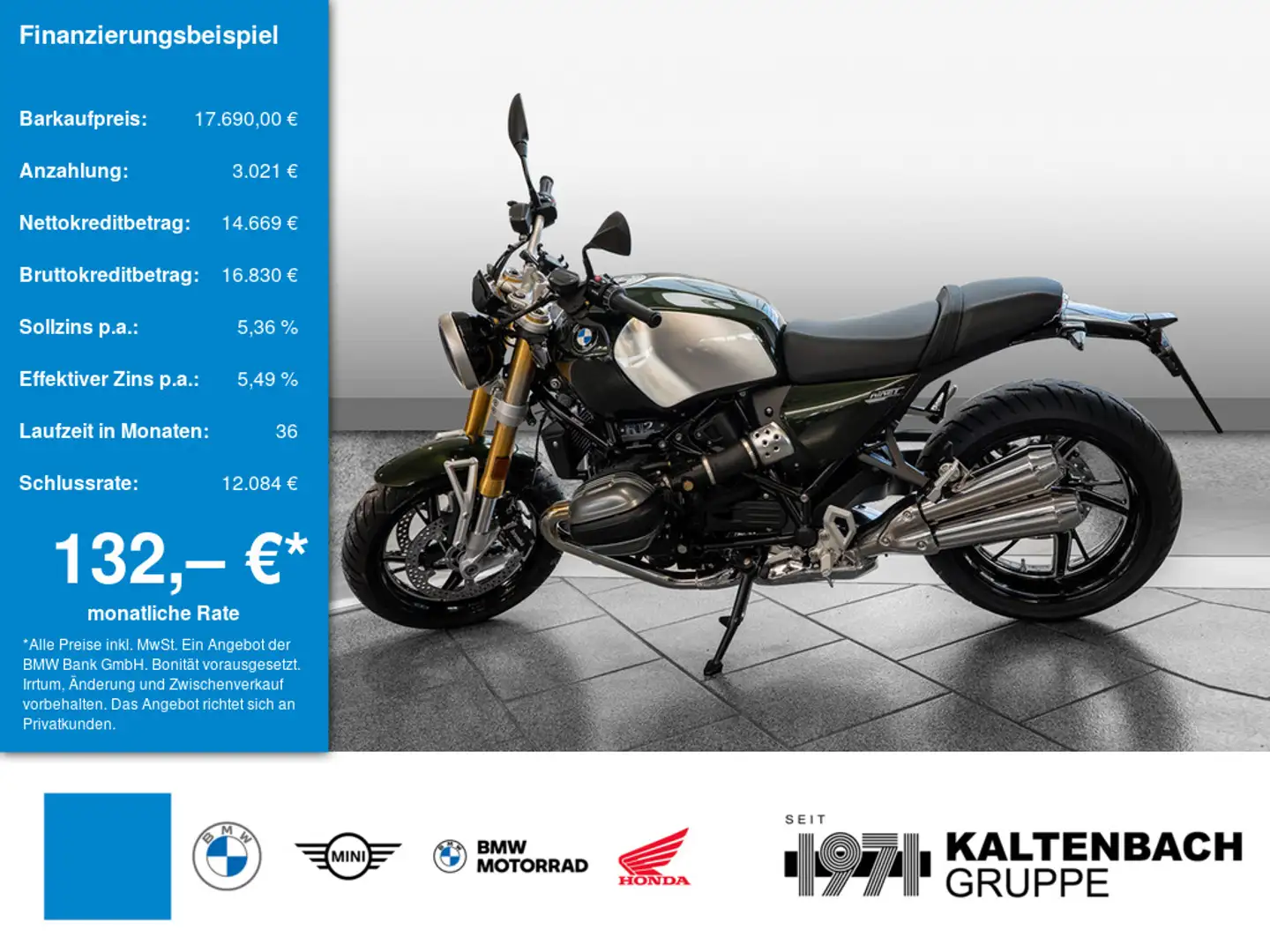 BMW R 12 nineT KOMFORT-P. GRIFFHEIZUNG LED Zelená - 1