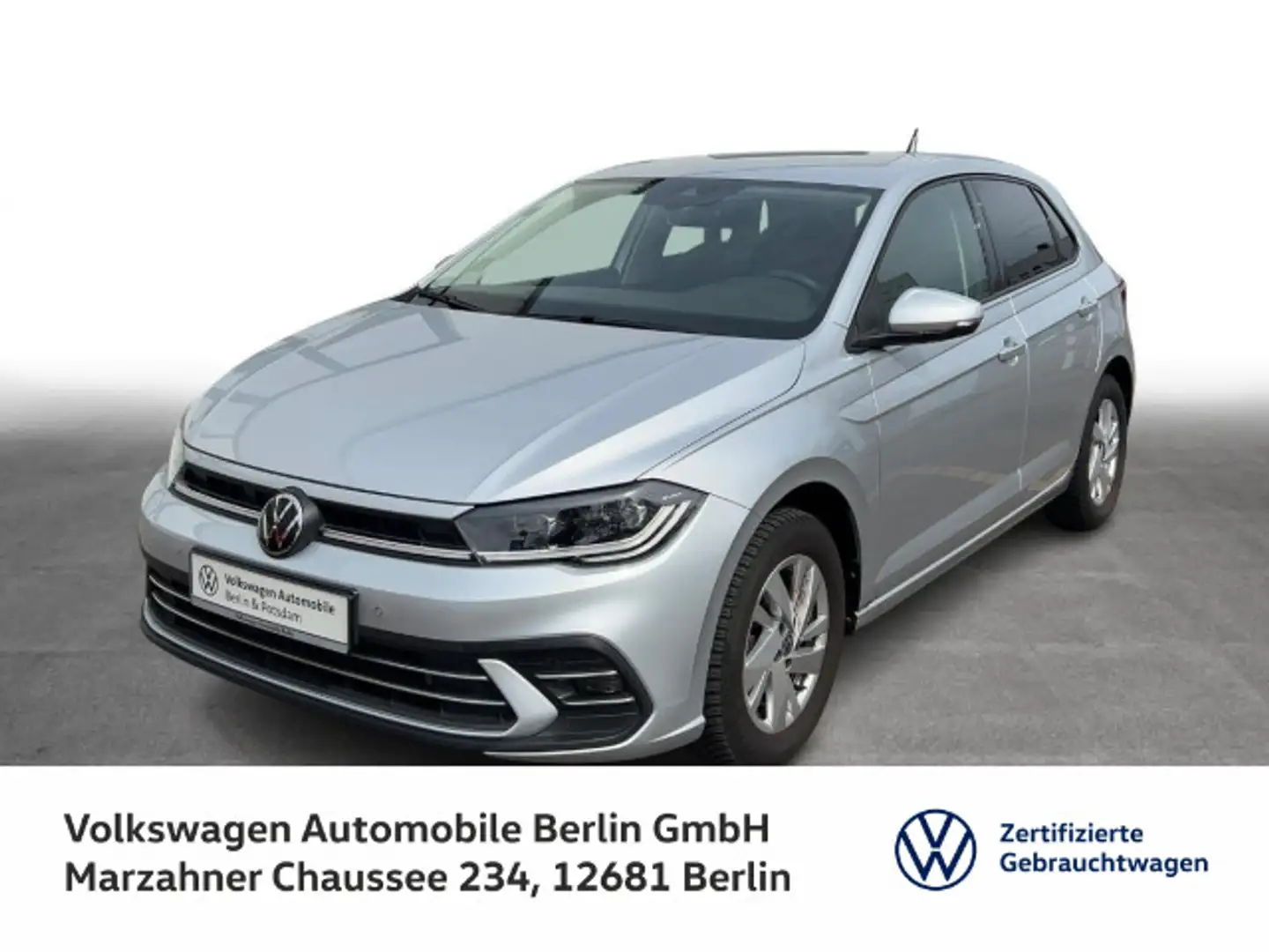 Volkswagen Polo 1.0 TSI DSG Style IQ.DRIVE-Paket LED ACC AH Zilver - 1
