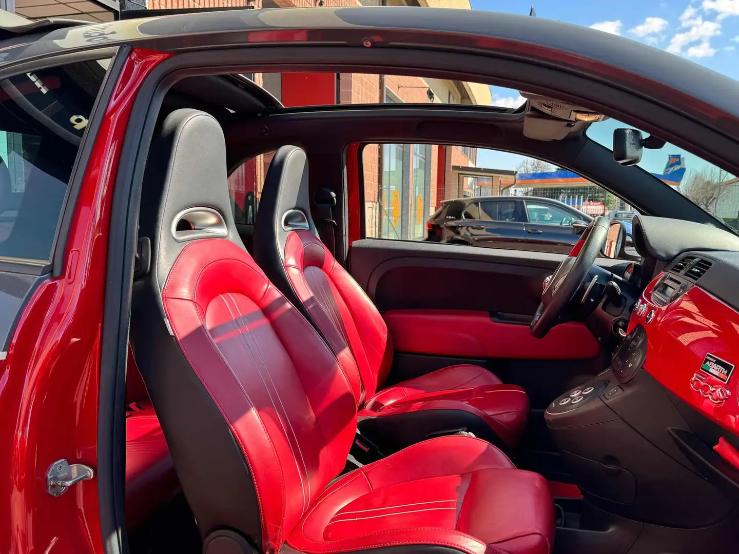 Abarth 595C C 1.4 Turbo T-Jet MTA  PELLE ROSSA Rot - 2