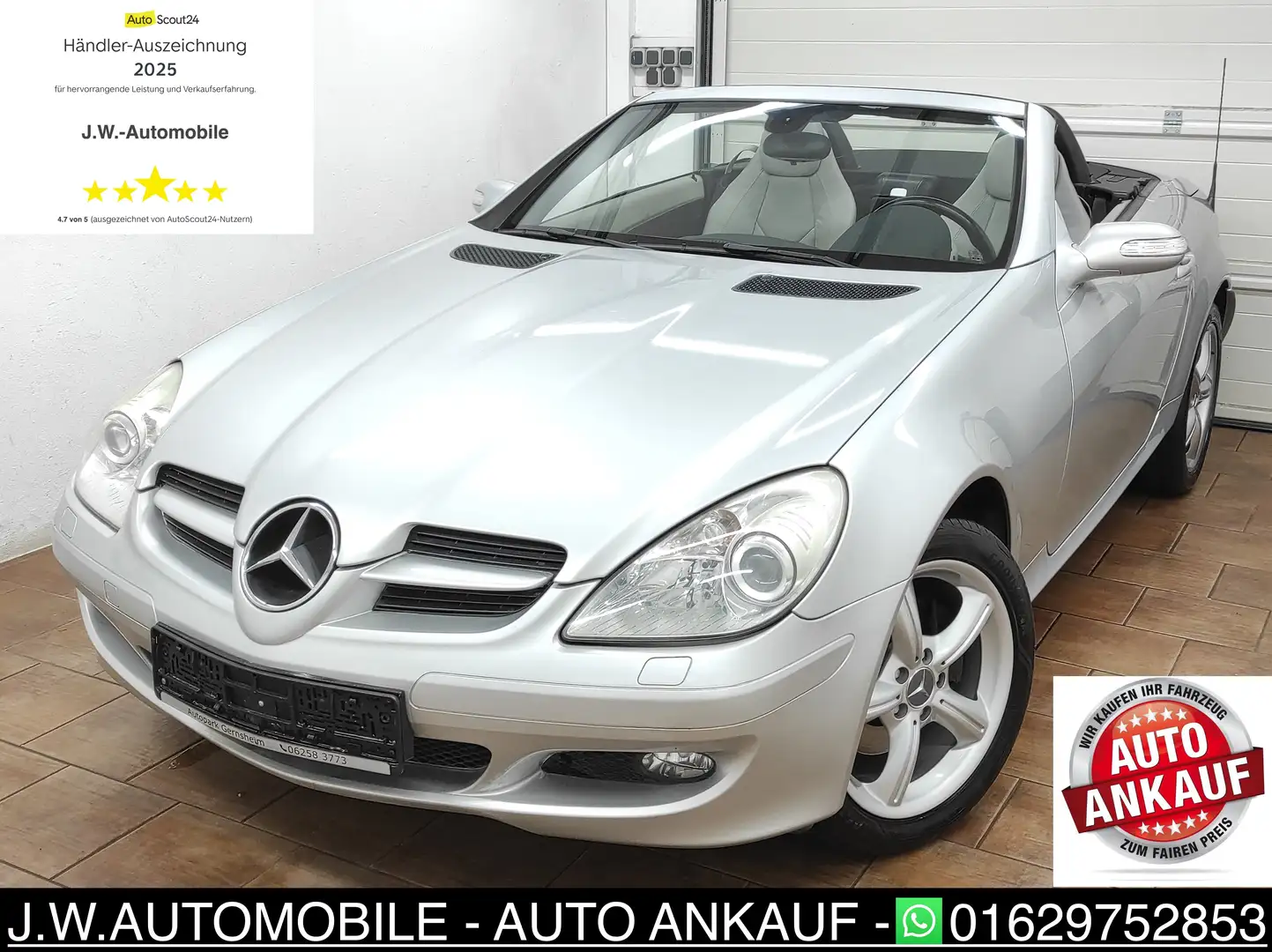 Mercedes-Benz SLK 280 3.0 V6 AUTOMATIK KLIMA LEDER 8xALU SHZ BC TEMP ESP Gris - 1