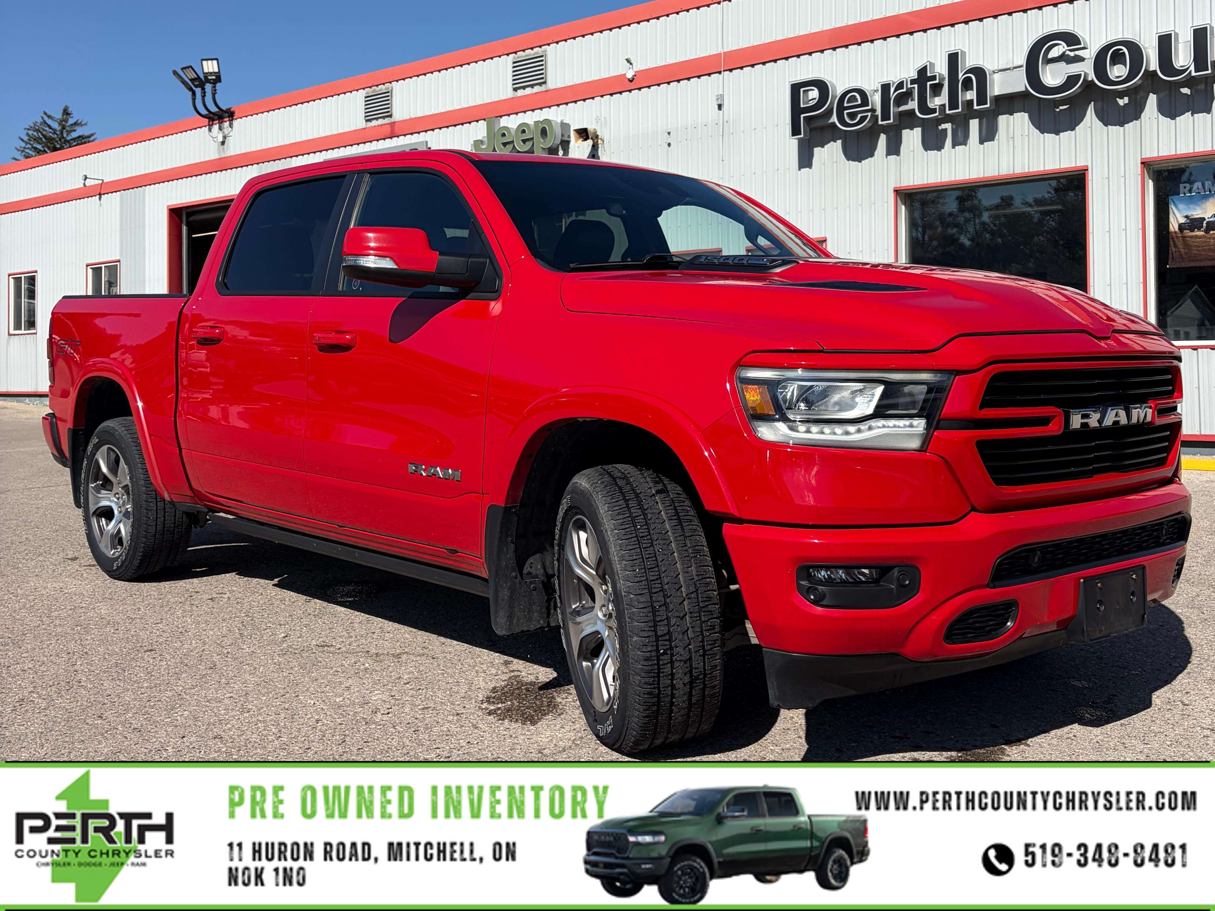 Red 2022 RAM 1500 Pickup Truck Four-Wheel Drive Automatic