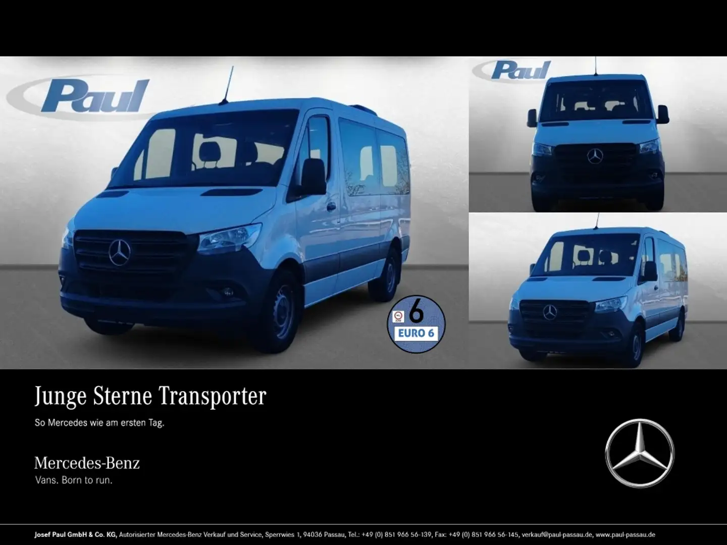 Mercedes-Benz Sprinter 215 CDI Tourer Dachkli+Sthzg+Tempomat Weiß - 1