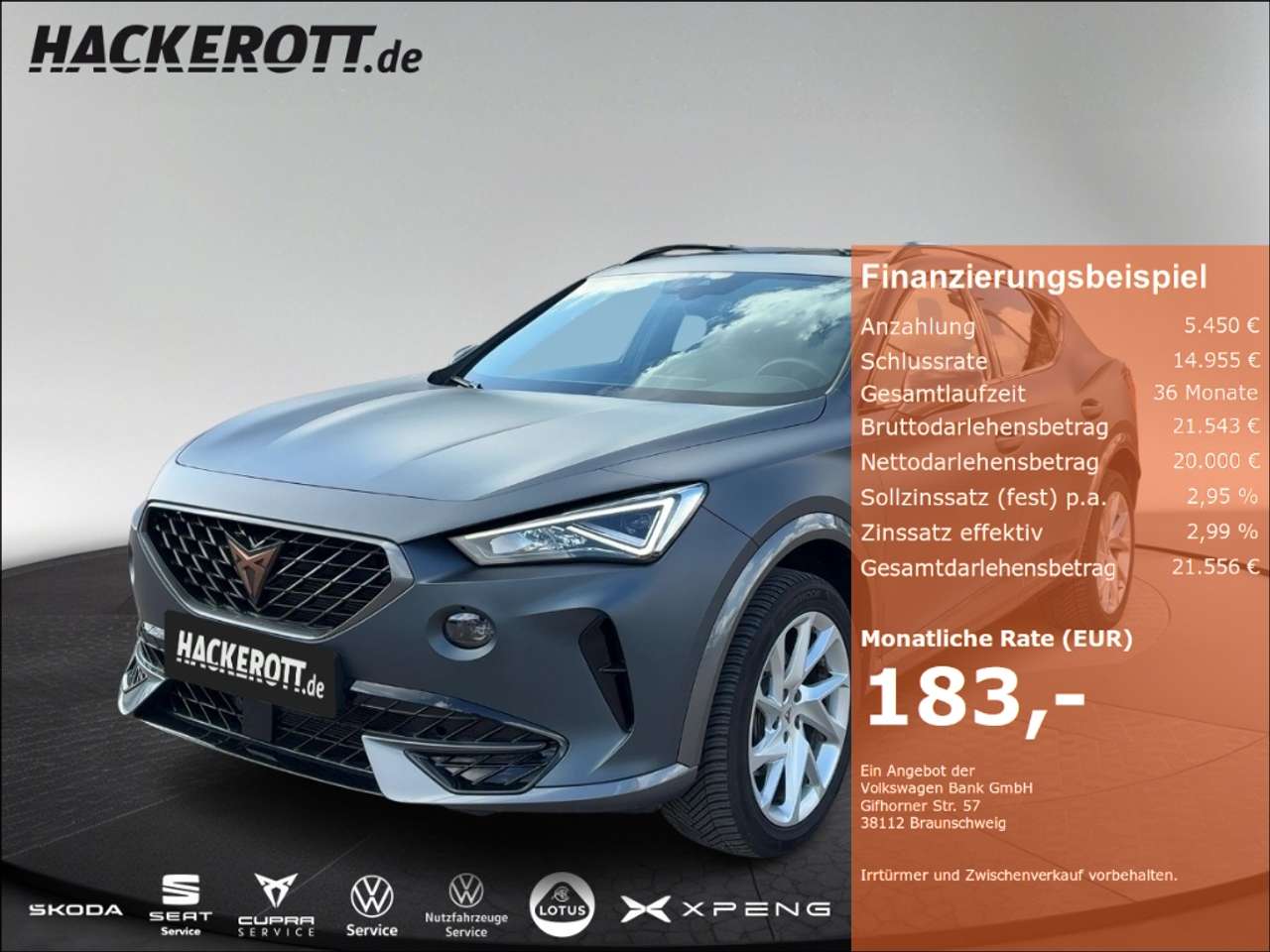 Cupra Formentor 2023 — 1.5 TSI AHK-el. klappb. El. Panodach Digitales Coc