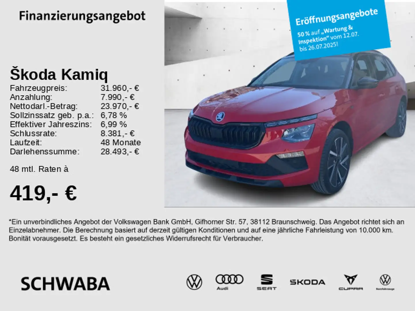 Skoda Kamiq Tour 1,0 TSI 85 kW 7-Gang-DSG Rot - 1