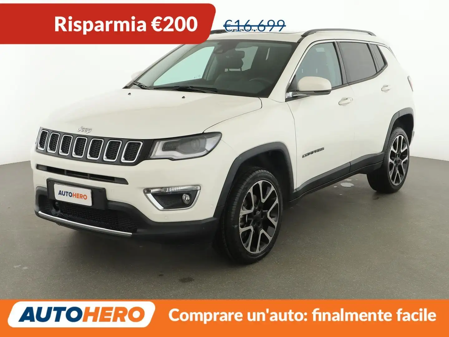 Jeep Compass 2.0 M-Jet Limited 170 CV aut. 4WD Weiß - 1