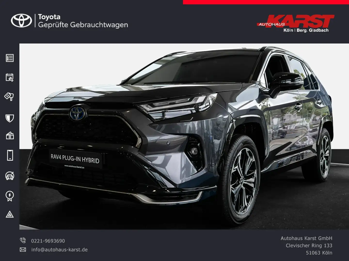 Toyota RAV 4 - 2.5 4x4 PlugIn CVT AHK, Panoschiebedach Gris - 1