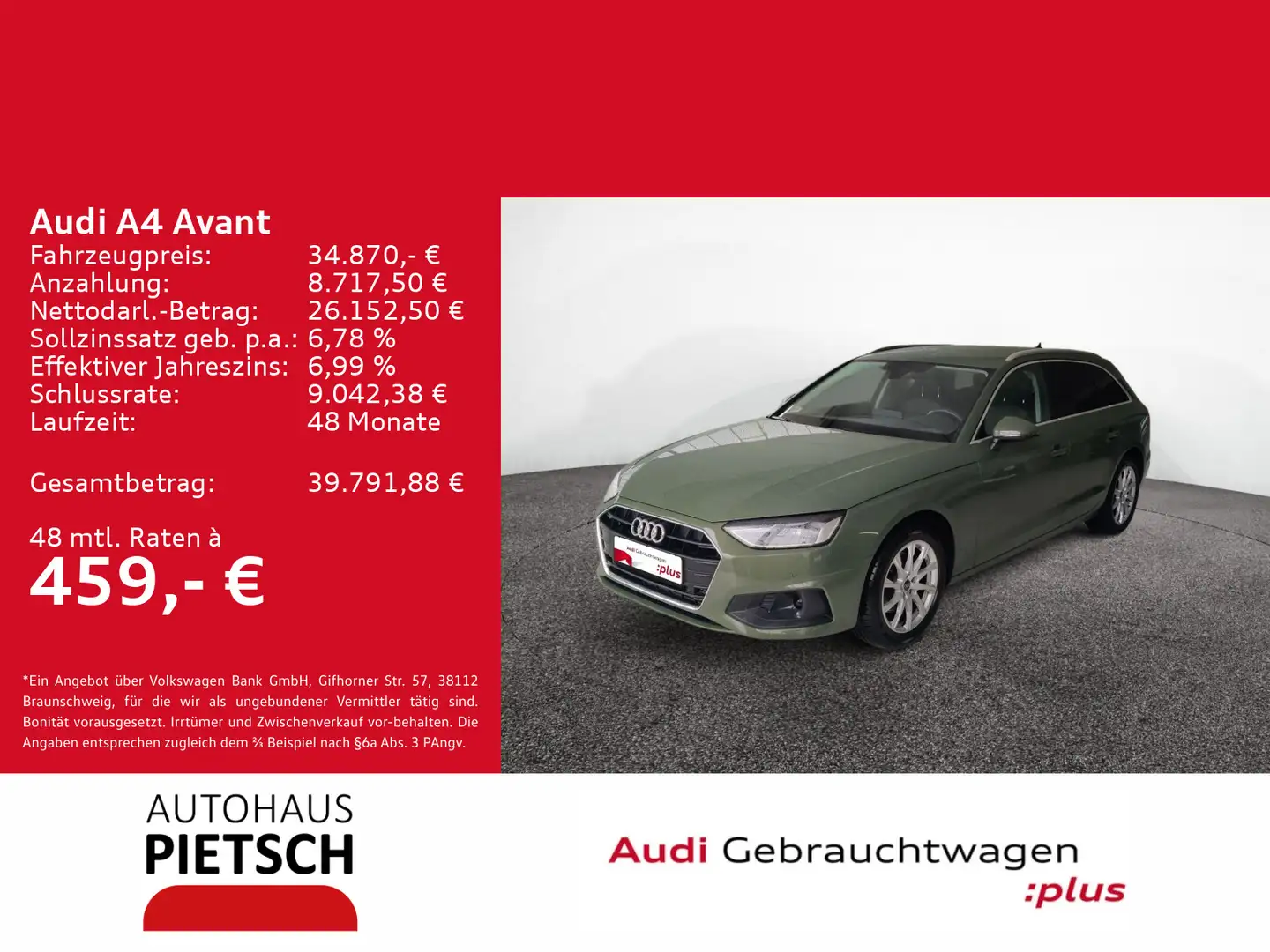 Audi A4 35 TFSI S-tronic Grün - 1
