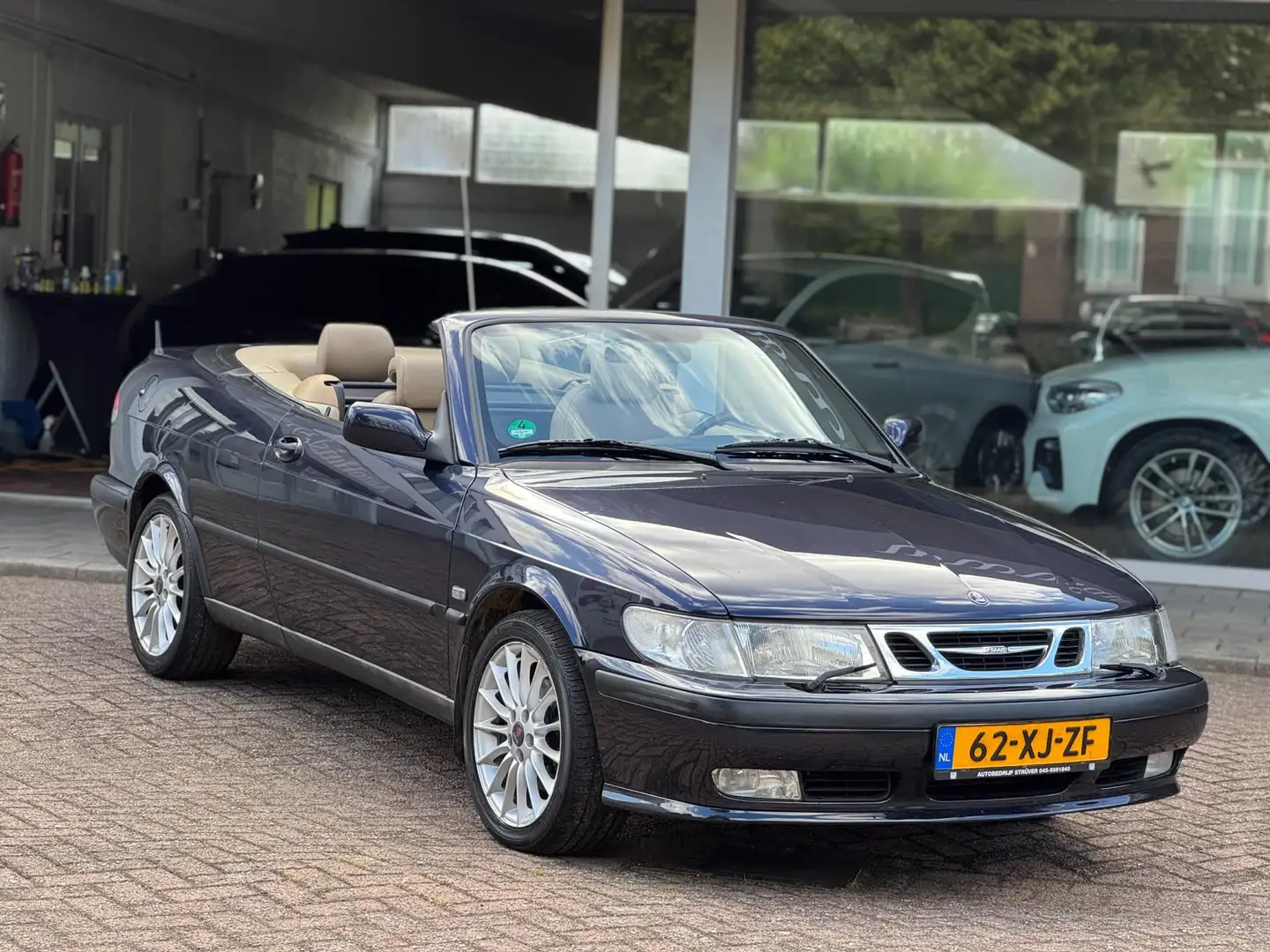 Saab 9-3 Cabrio 2.0t S|Leer|Cabriolet|Zojuist APK en beurt Blauw - 1