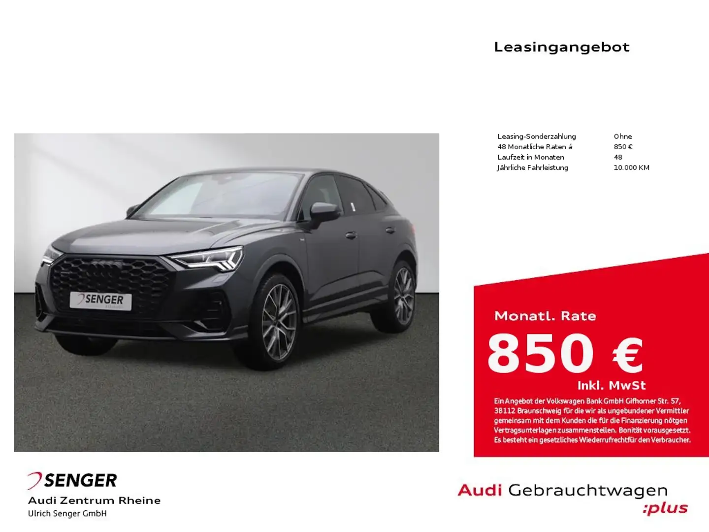 Audi Q3 Sportback S line 40 TDI quattro Matrix Sonos Gris - 1