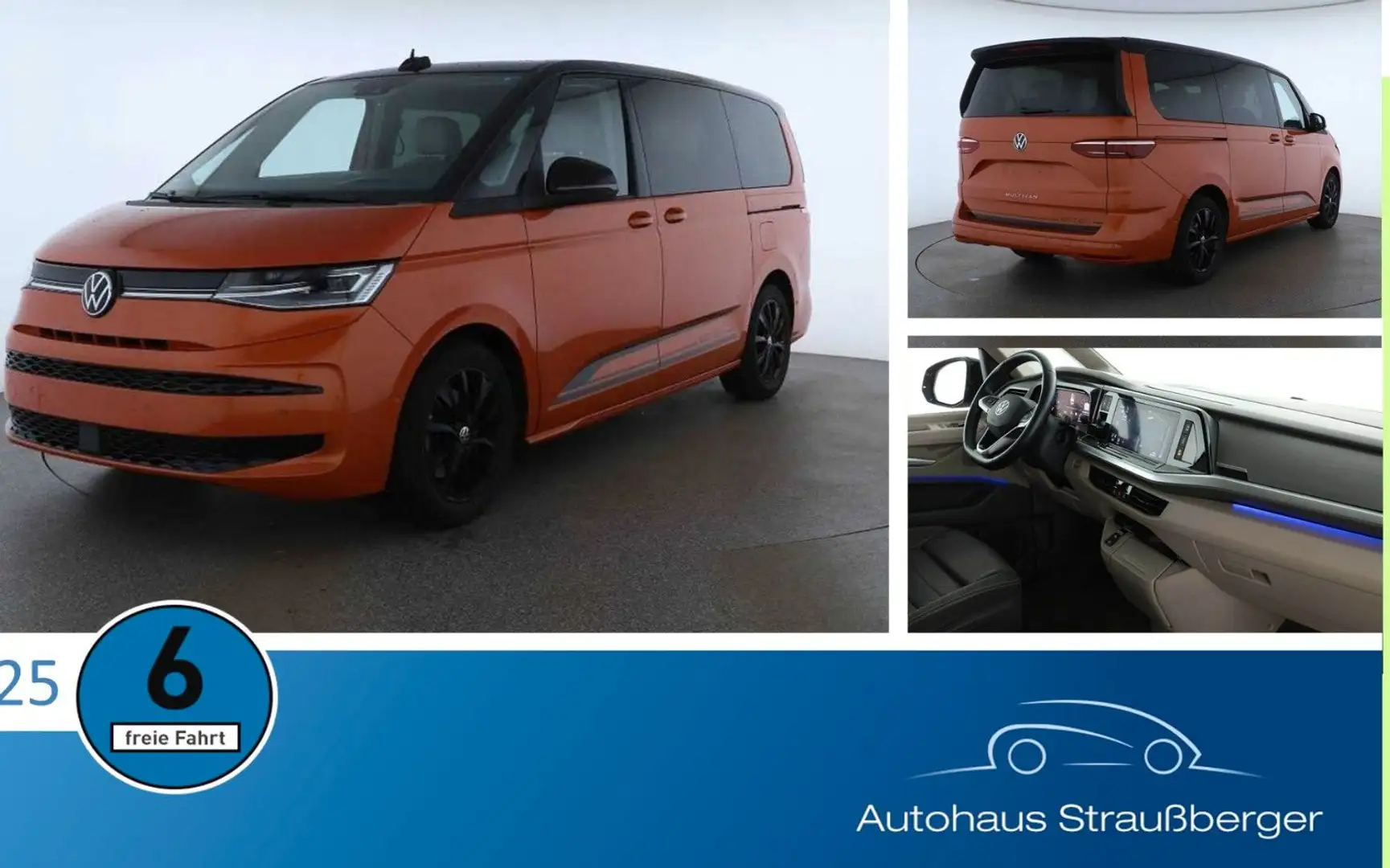 Volkswagen T7 Multivan ACC Matrix-LED HuD 3ZK Standh. 6-Sit Оранжевий - 1