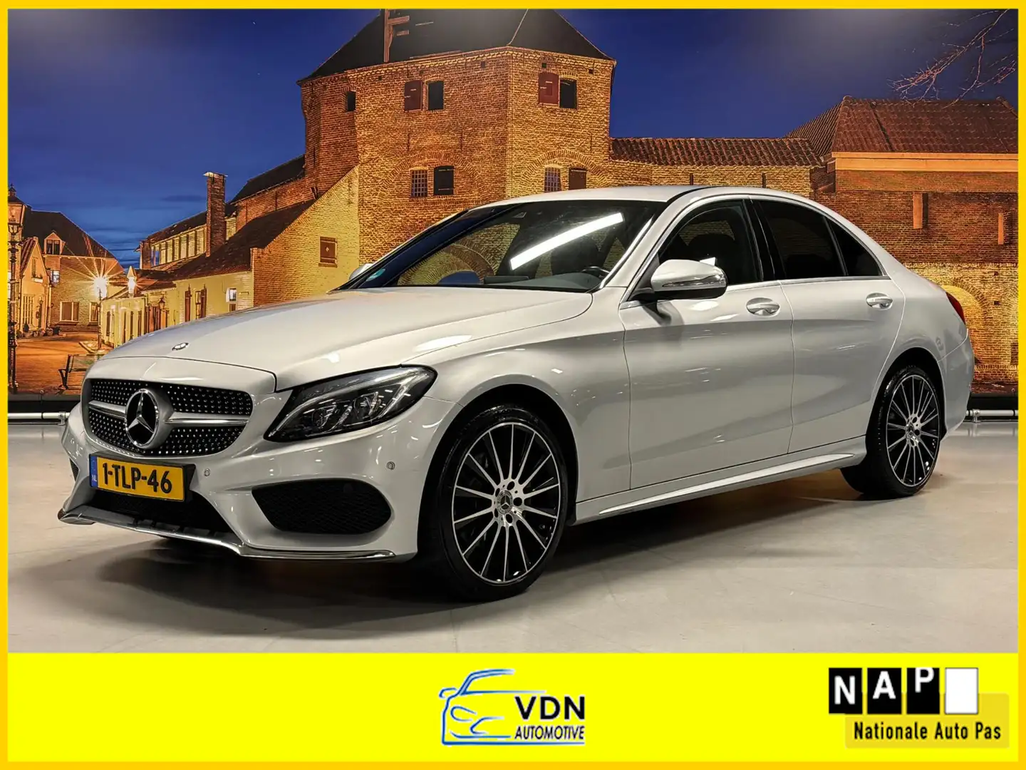 Mercedes-Benz C 180 AMG Automaat Leer Navigatie LED Grau - 1