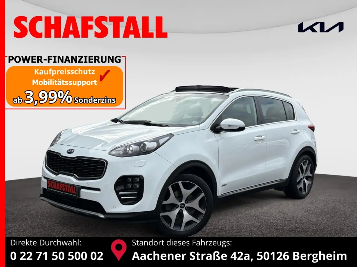 Kia Sportage GT-Line 4WD DCT Panorama AHK Technik- & Leder-Pake Weiß - 1
