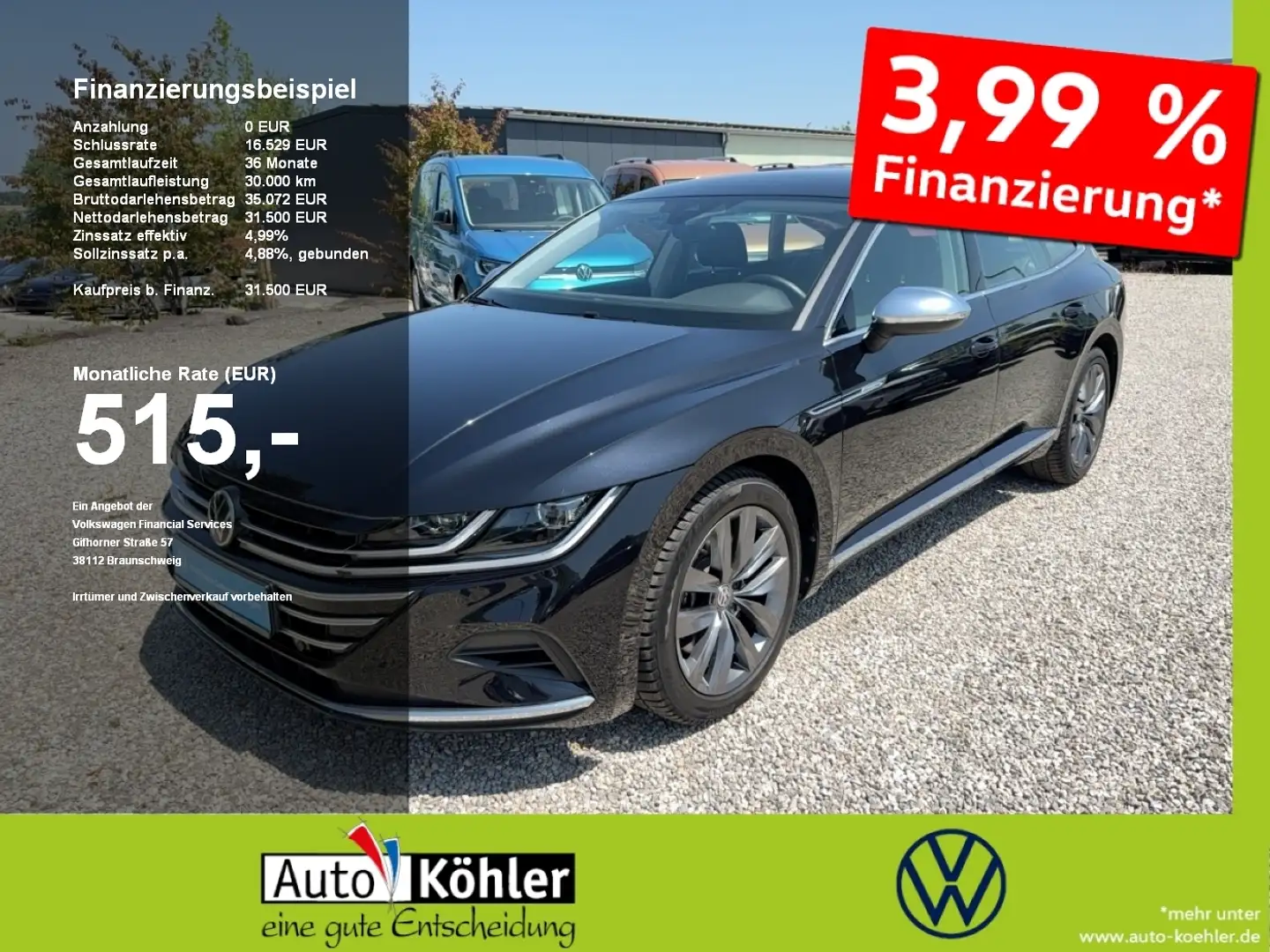 Volkswagen Arteon SB incl. Winterräder 8x Fach bereift Schwarz - 1
