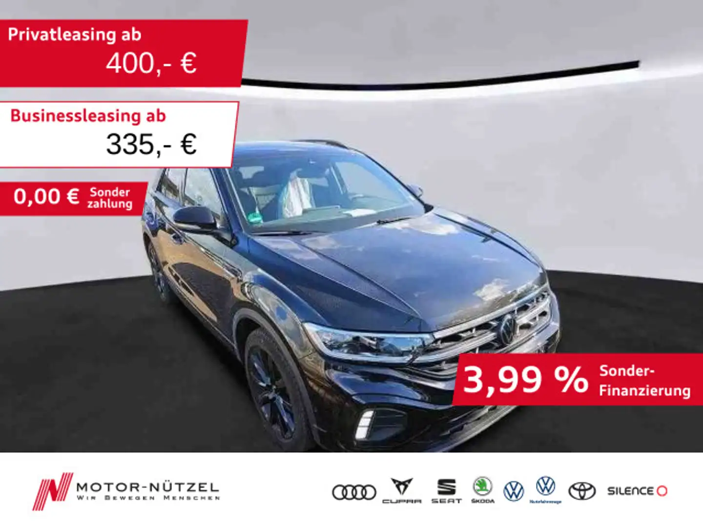 Volkswagen T-Roc 1.5 TSI DSG R-LINE LEDER+MATRIX+NAVI+BEATS Schwarz - 1