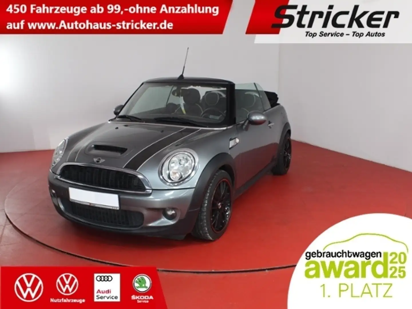 MINI Cooper S Cabrio 1.6 TÜV bis 12/26 PDC Sitzheizung Stříbrná - 1