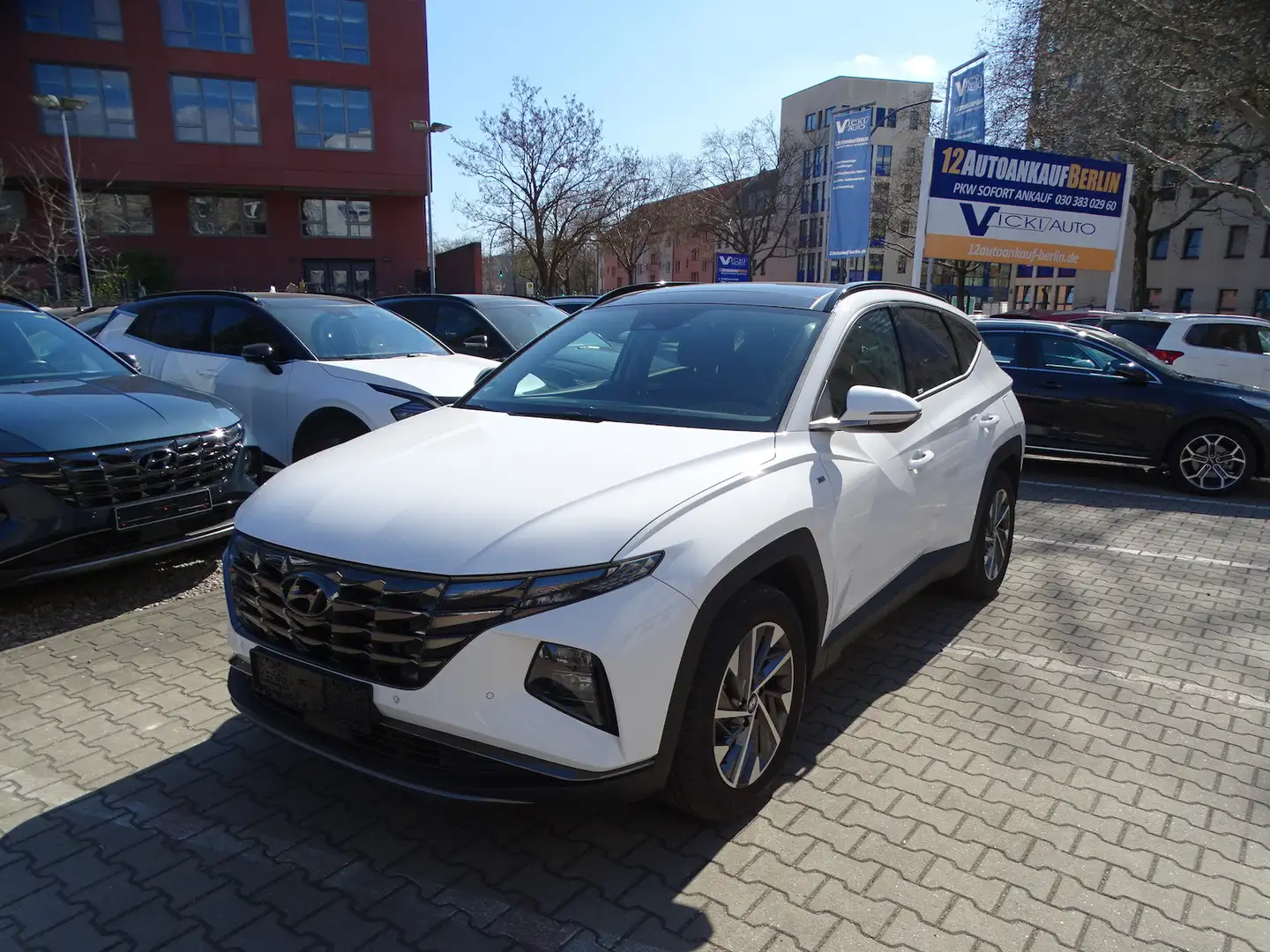 Hyundai TUCSON 1.6 Trend Mild Hybrid 4WD AHK , Auto. Weiß - 1