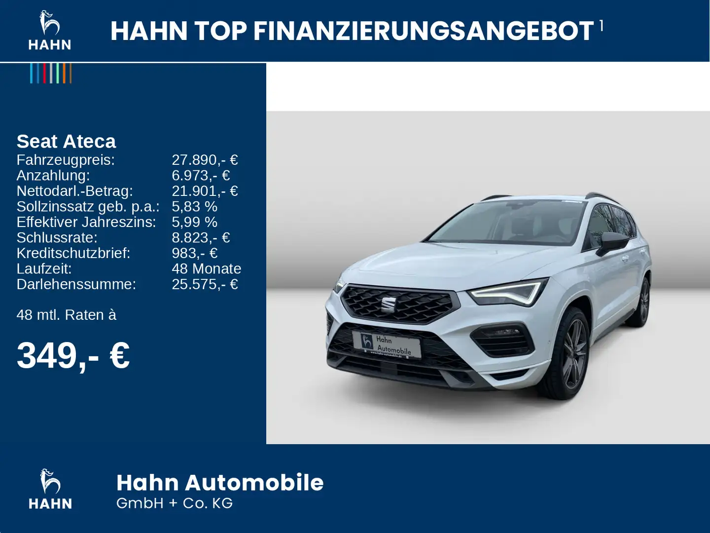 SEAT Ateca FR 1.5TSI DSG LED ACC PDC Navi Kessy Wit - 2