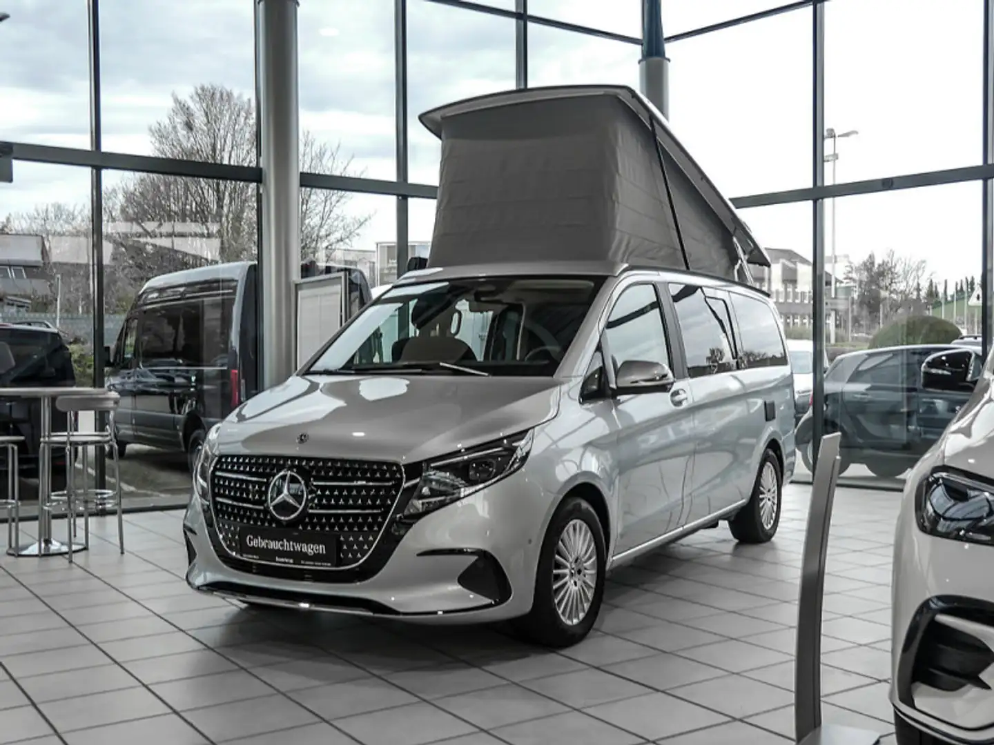 Mercedes-Benz Marco Polo V 220  STOFF MARKISE WINTER MOPF KÜCHE Silber - 2