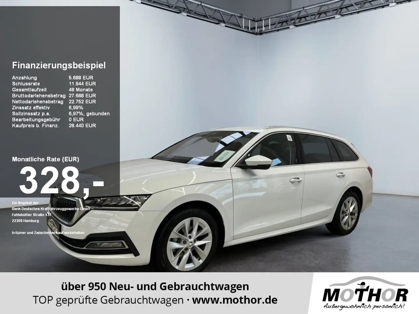 Skoda Octavia Combi Style 1.5 TSI DSG 4xSitzheizung Weiß - 1