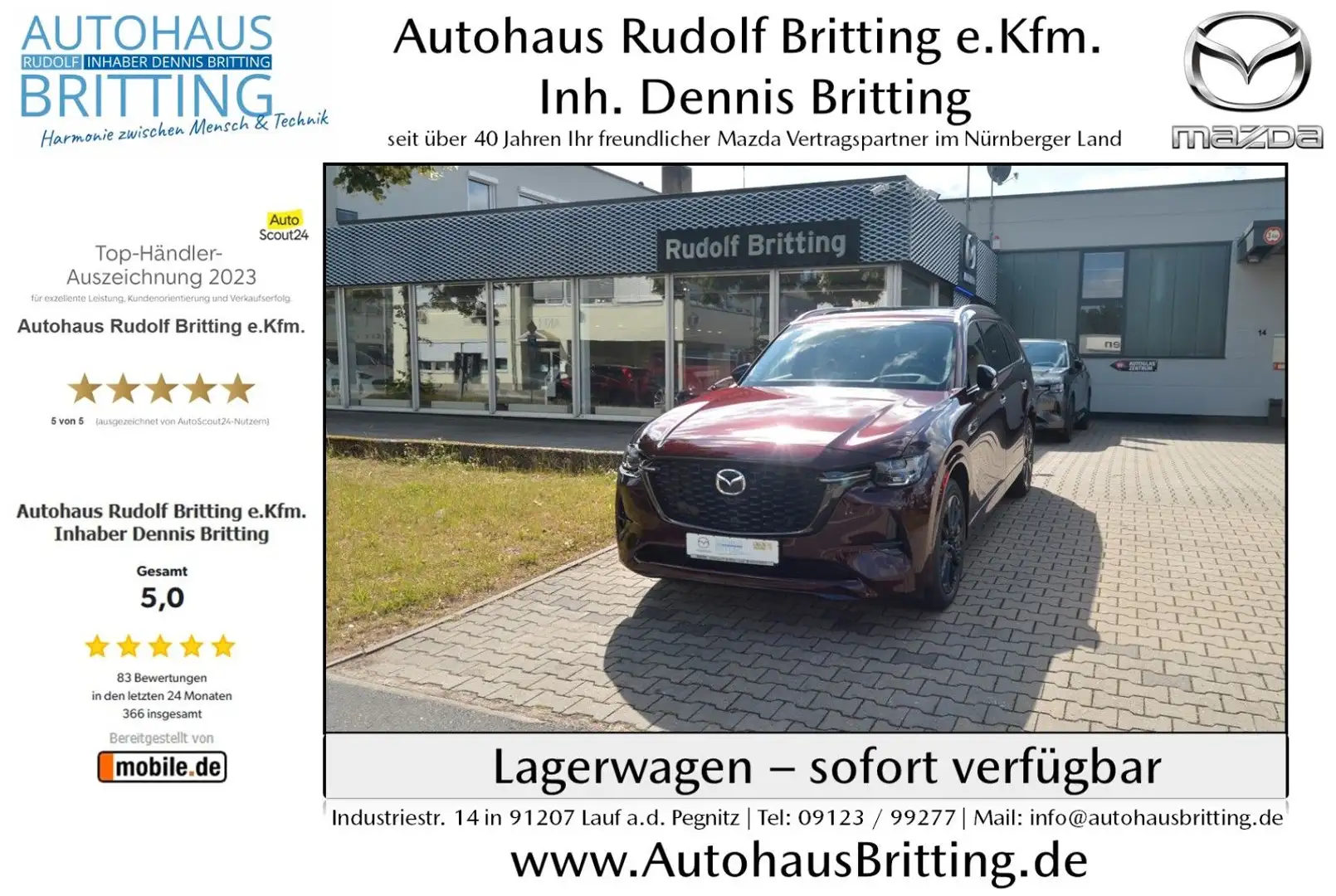 Mazda CX-80 Diesel e-SKYACTIV 254PS AWD Homura Plus Rot - 1