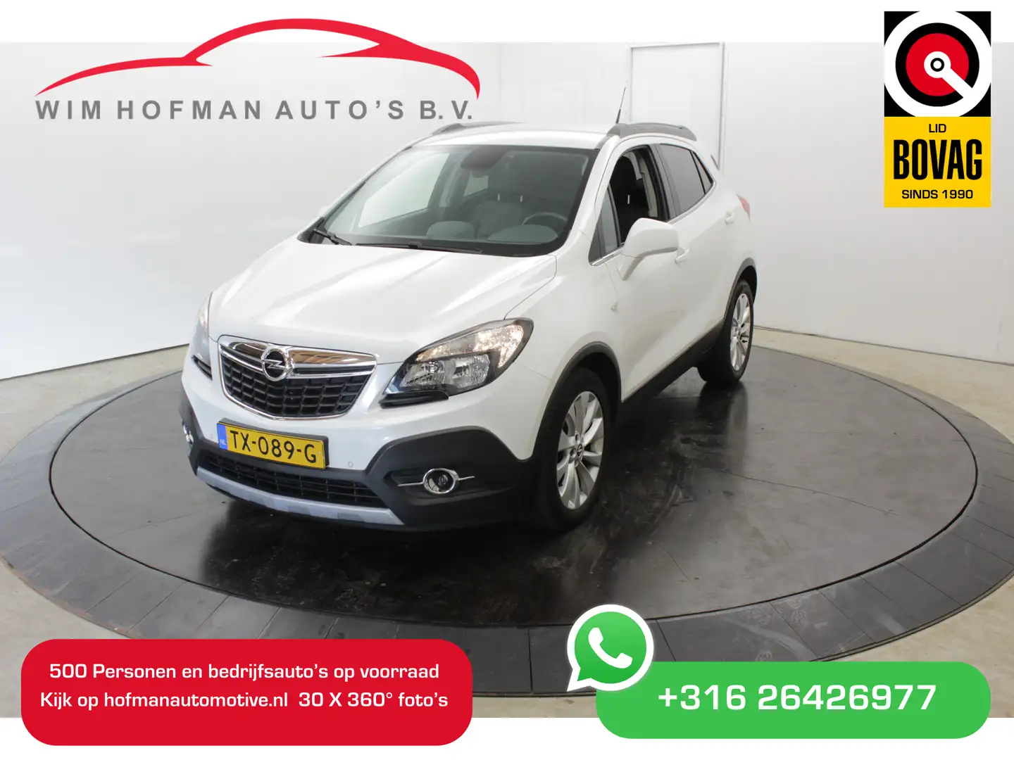 Opel Mokka 1.4 Turbo Cosmo Vol Leder Camera Parelmoer lak Stu Wit - 1
