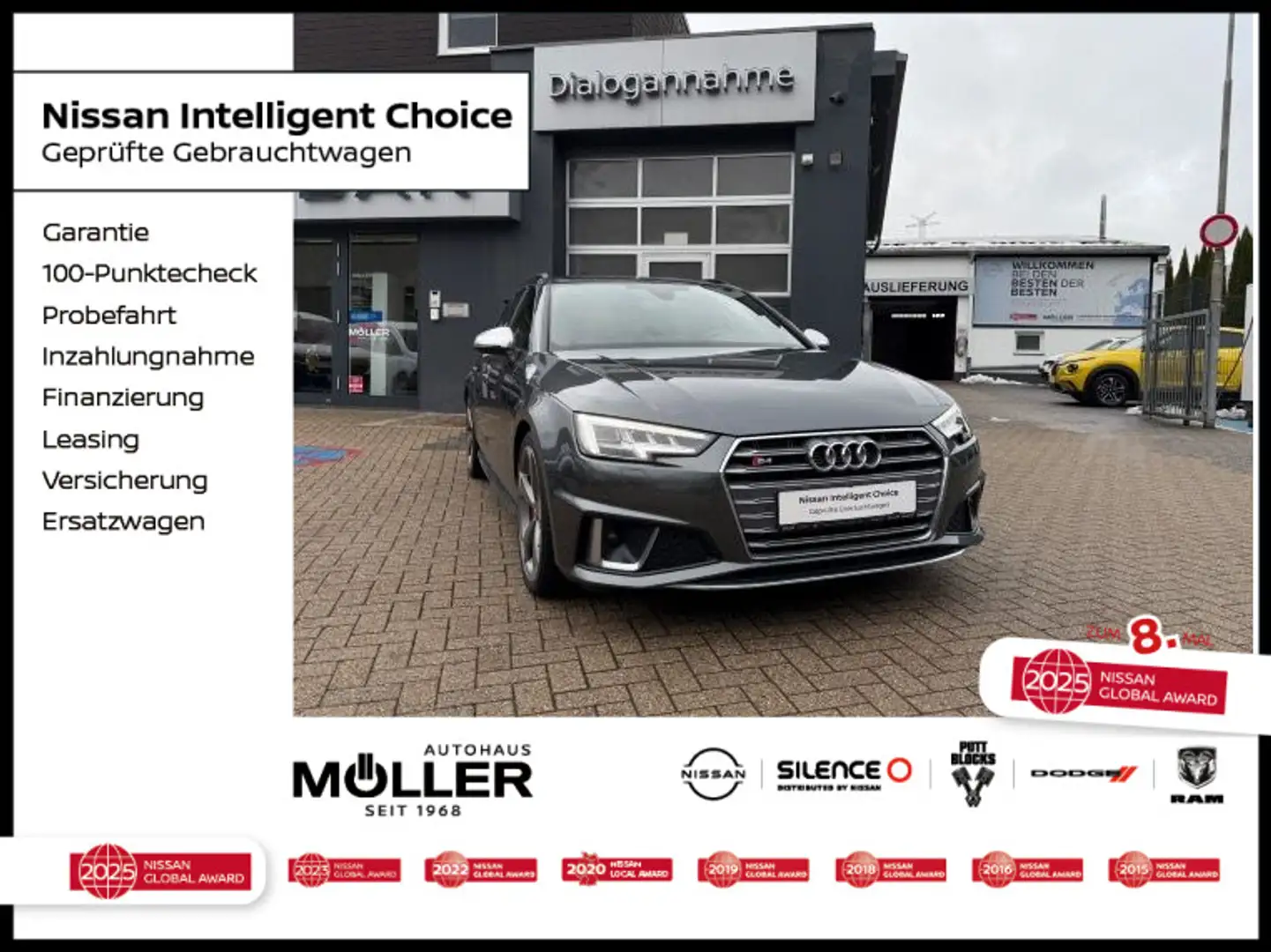 Audi S4 3.0 TDI quattro Matrix B&O Stadt + Tour Grau - 1