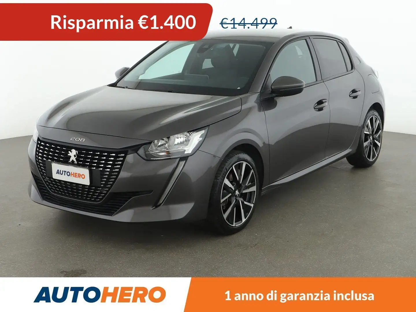 Peugeot 208 1.2 PureTech Allure 100 CV Grigio - 1