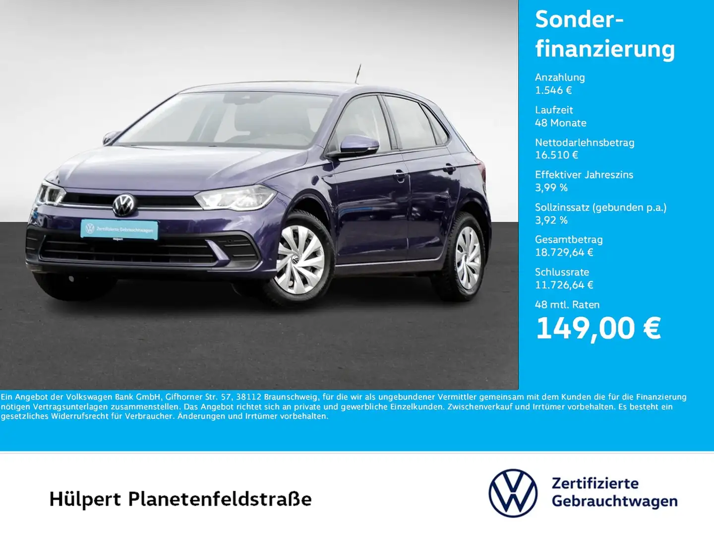 Volkswagen Polo 1.0 LIFE SITZHEIZUNG CARPLAY/ANDROIDAUTO Violet - 1