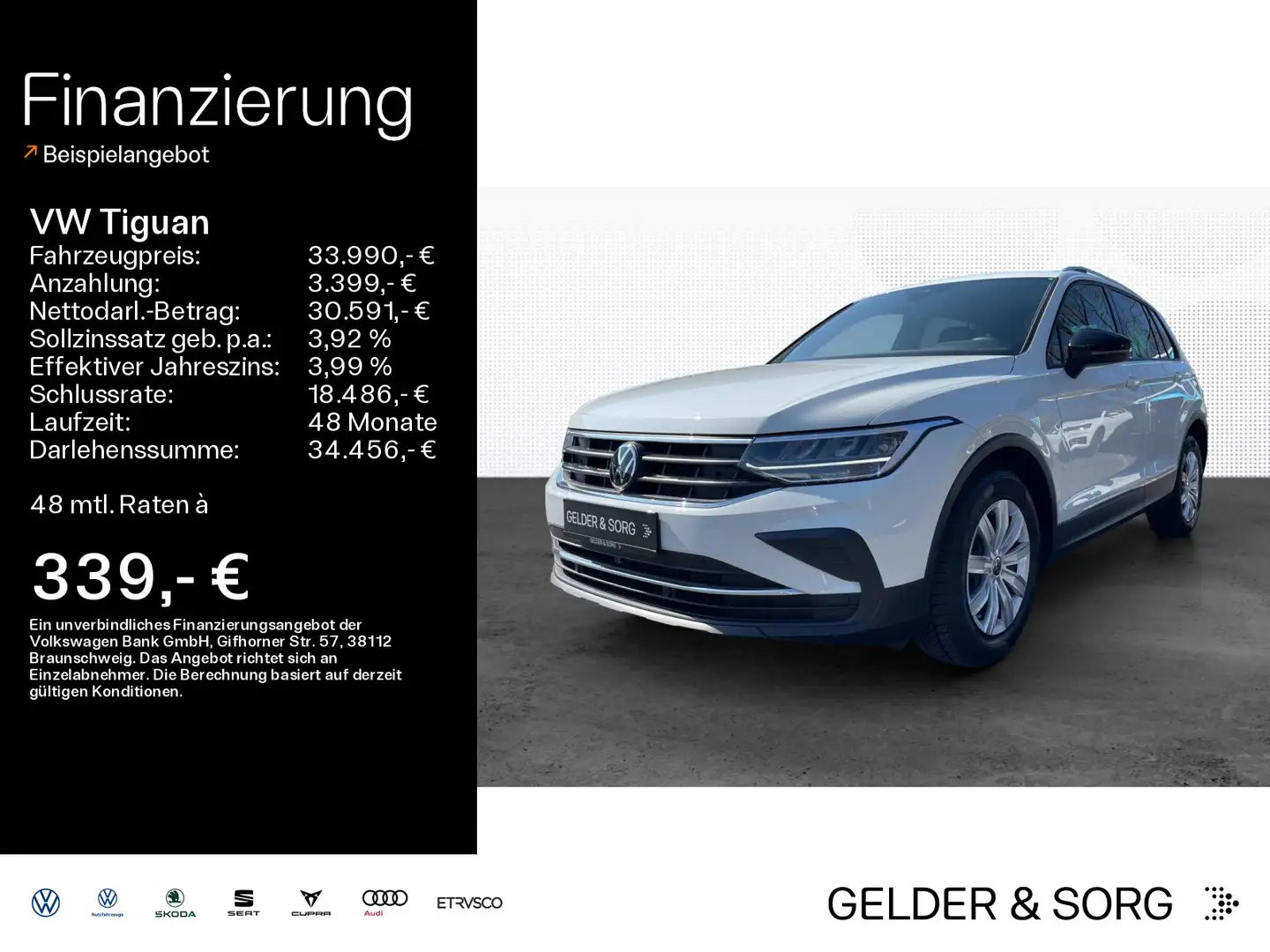Volkswagen Tiguan Life 1.5 TSI Stand*Pano*RFK*HuD*AHK*LED Bianco - 1