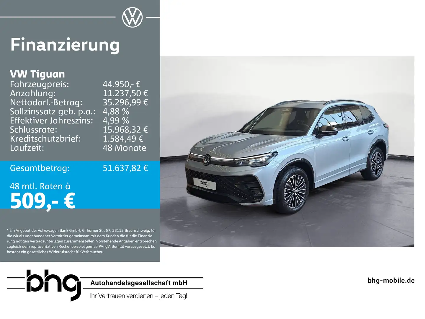 Volkswagen Tiguan R-Line 2,0 TDI SCR 4M DSG *HEAD-UP*MASSAG Silber - 1
