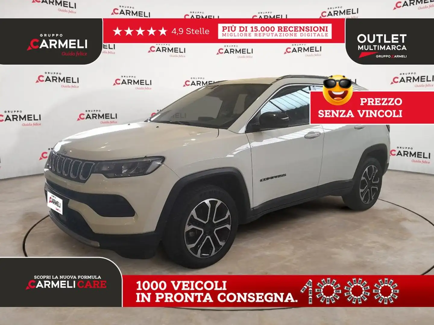 Jeep Compass 1.5 turbo t4 mhev Limited 2wd 130cv ddct Blanc - 1