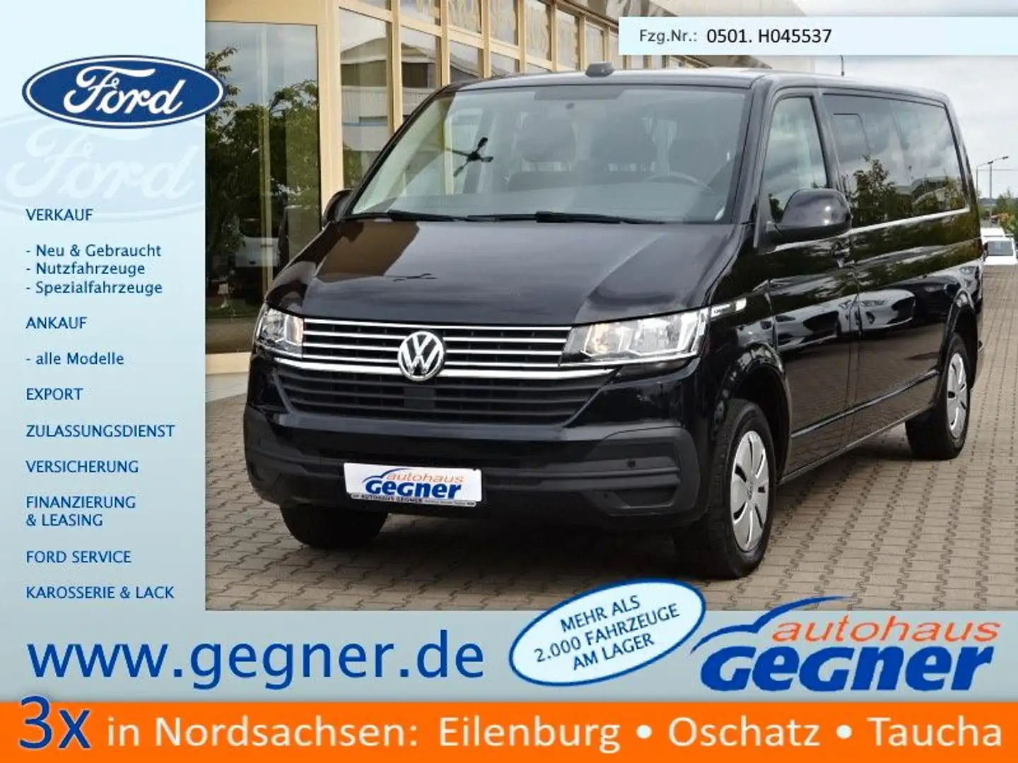 Volkswagen T6 Caravelle T6.1 Caravelle 150PS DSG LR CL AHK Schwarz - 1