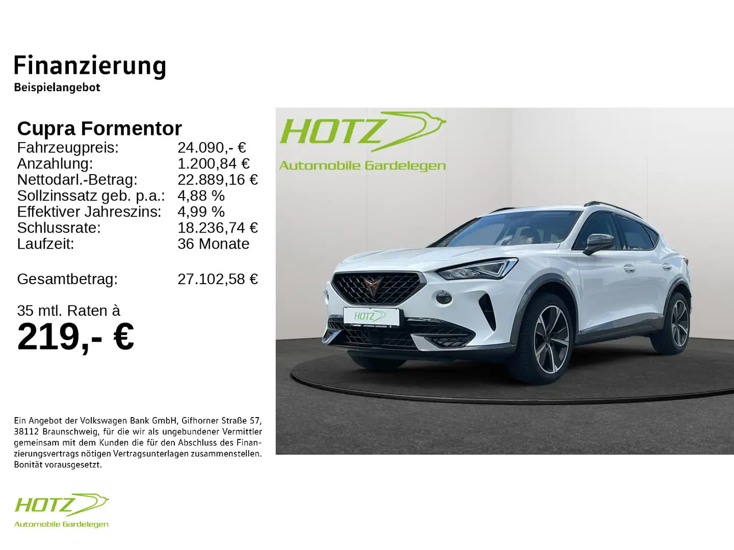 CUPRA Formentor 1.5 TSI Navi/AHK/Klima/PDC Bianco - 2