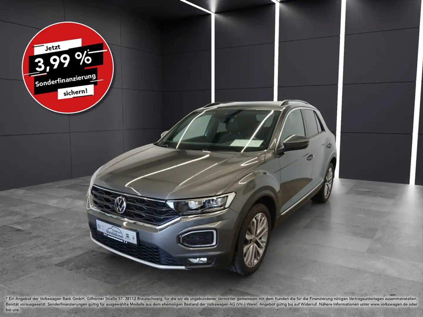 Volkswagen T-Roc Sport 1.5TSI DSG LED NAV AHK ACC SHZ Navi Grau - 1
