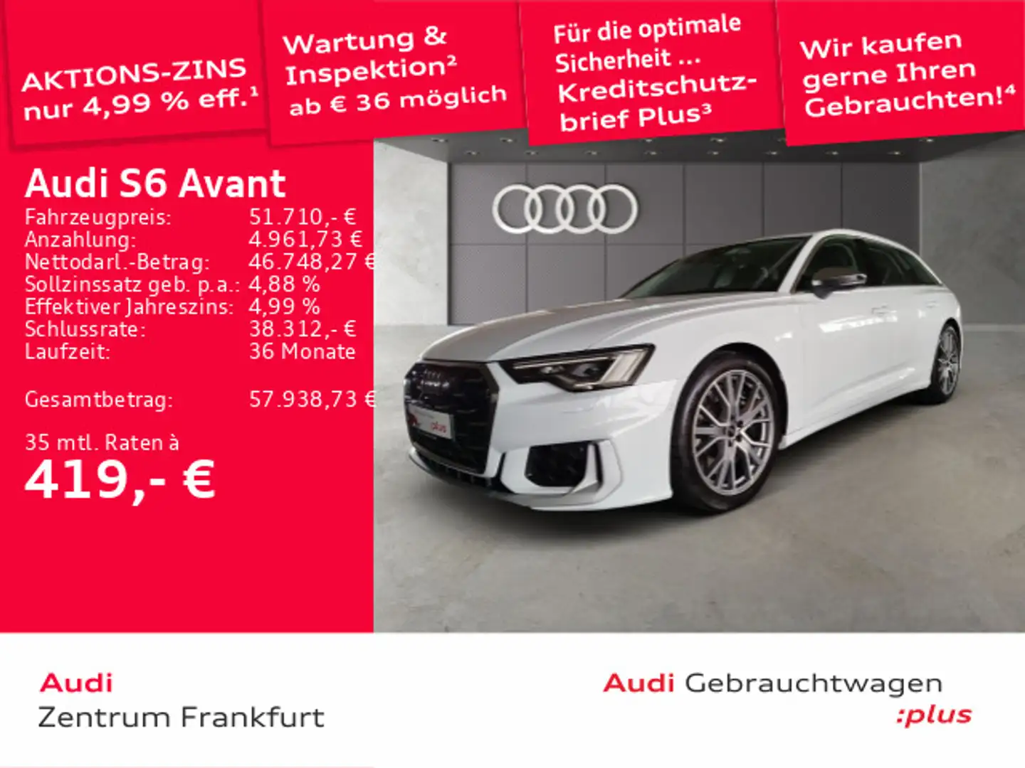 Audi S6 TDI quattro tiptronic LED Navi DAB VC T Weiß - 1