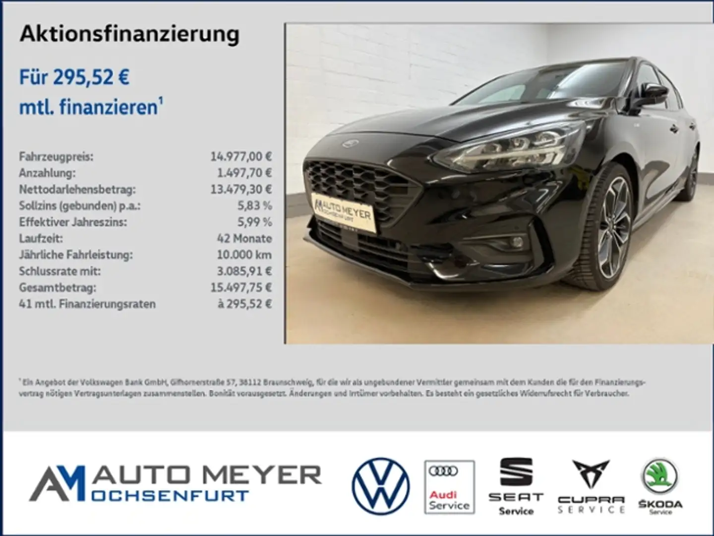 Ford Focus 1.0 EcoBoost ST-Line Kamera LED Keyless Zwart - 1
