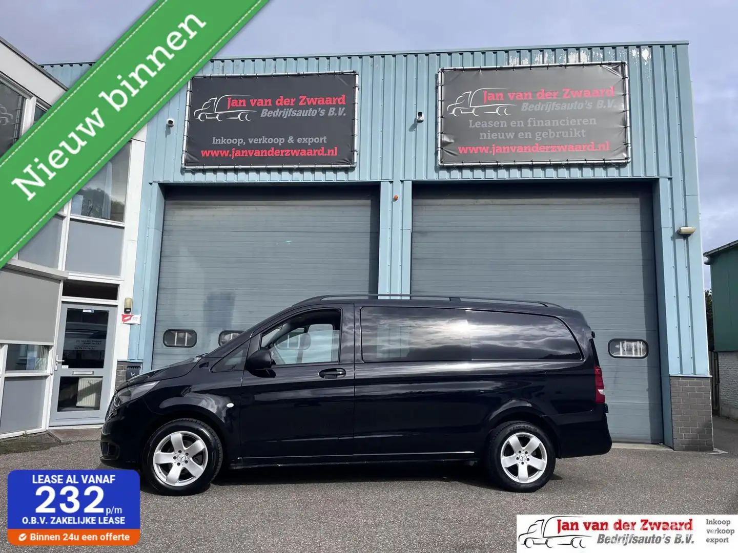 Mercedes-Benz Vito 114 CDI Dubbele cabine Ledere bekleding. Zwart - 1
