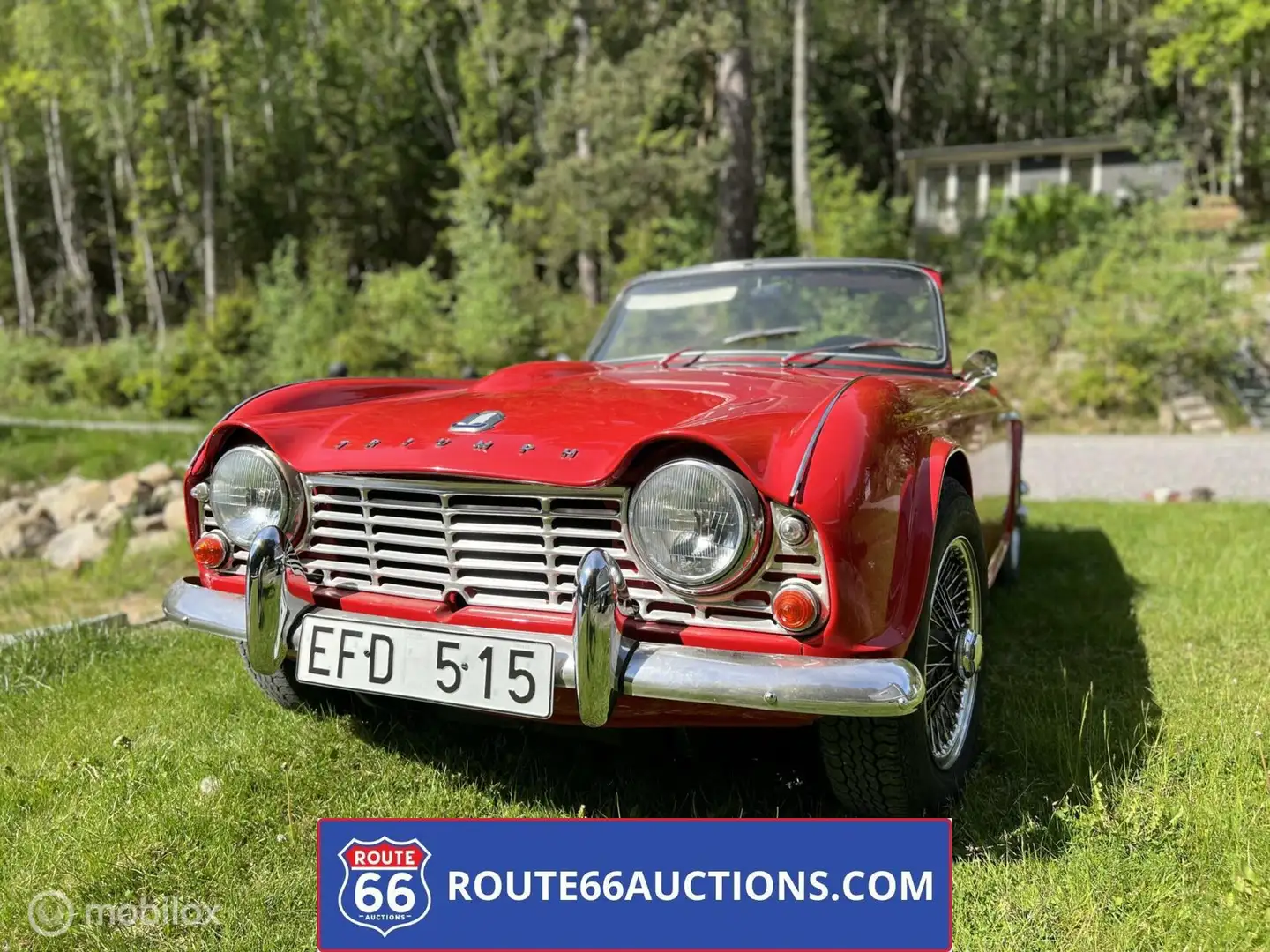 Triumph TR4 Cabriolet| Route 66 auctions Червоний - 1