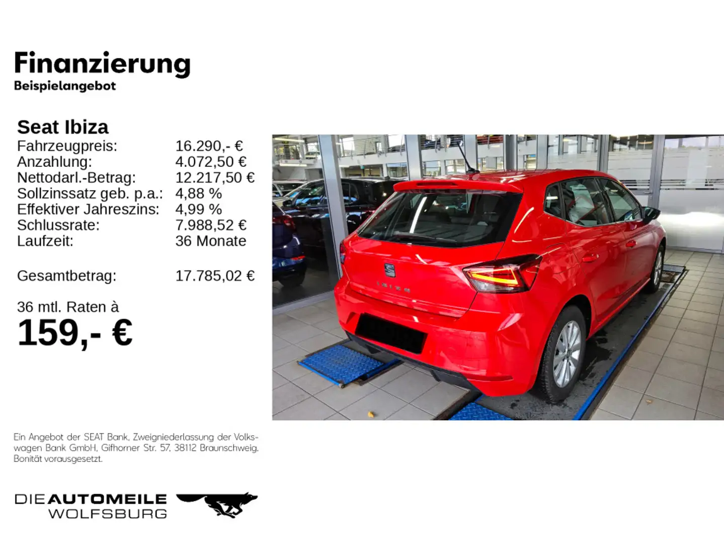 SEAT Ibiza 1.0 TSI DSG Xcellence Tempo/Rückkam/Multil Rot - 2