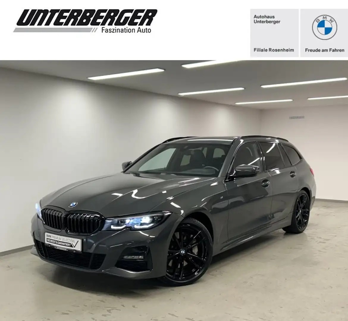 BMW 330 i xDrive Touring M Sport Parkass. AHK HiFi DAB LED Grigio - 1