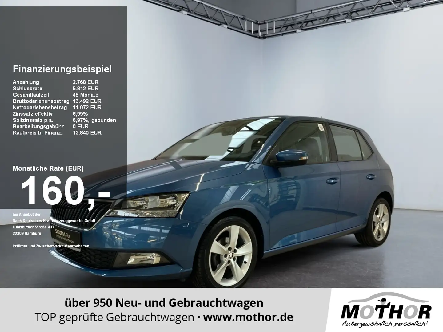 Skoda Fabia Cool Plus 1.0 MPI LM PDC SHZ Klima Niebieski - 1