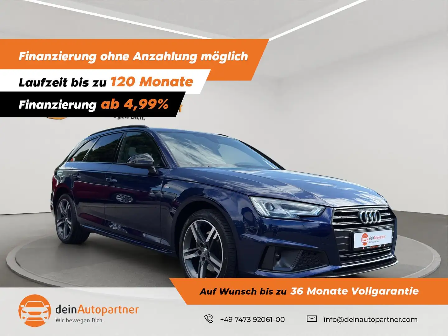 Audi A4 Avant 40 g-tron S-Line NAVI/LED/LEDER/AHK/TEMPOMAT Bleu - 1