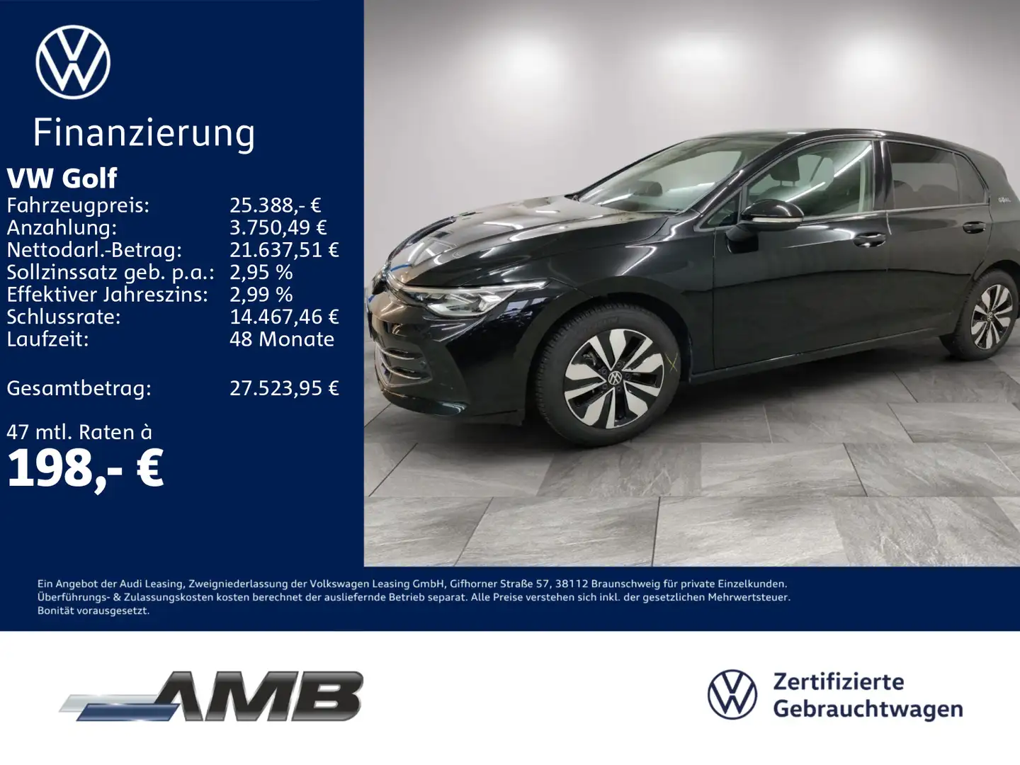 Volkswagen Golf Goal 1.5 TSI AHK/LED-Plus/Travel/Nav/Sitzhz Schwarz - 1