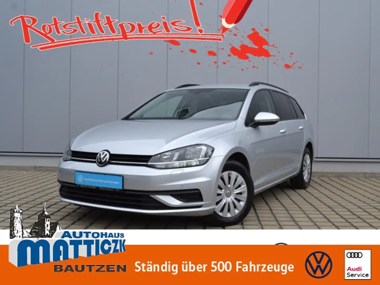 Volkswagen Golf Variant VII Variant 1.6 TDI NEUER-MOTOR NAVI/GRA/BUSINESS Silber - 1