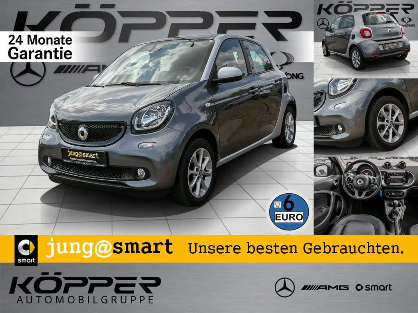smart forFour 66 kW LAST ONE Panoramdach Grey Line Grau - 1