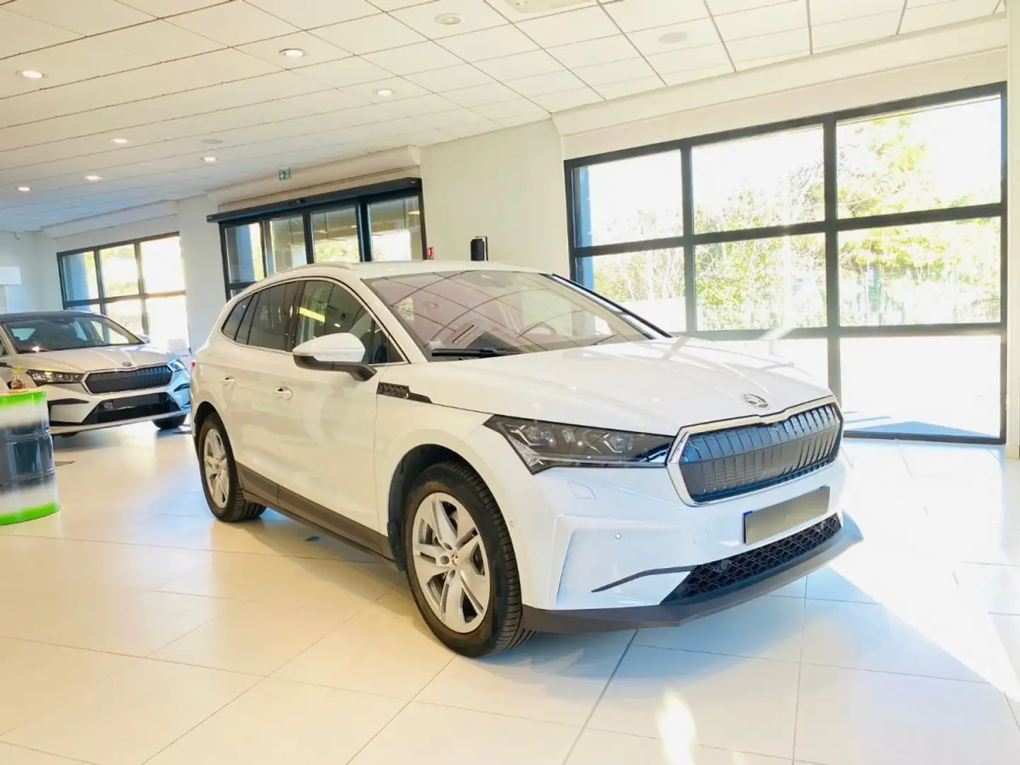 Skoda Enyaq 80 MAX Blanc - 1