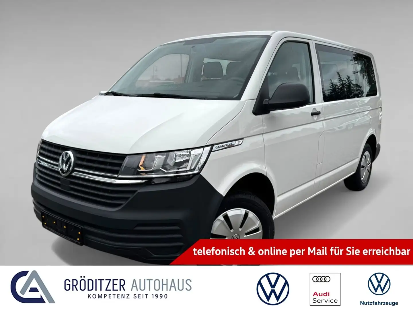 Volkswagen T6 Caravelle T6.1 Caravelle 2,0 TDI Trendline 9 Sitze Blanc - 1