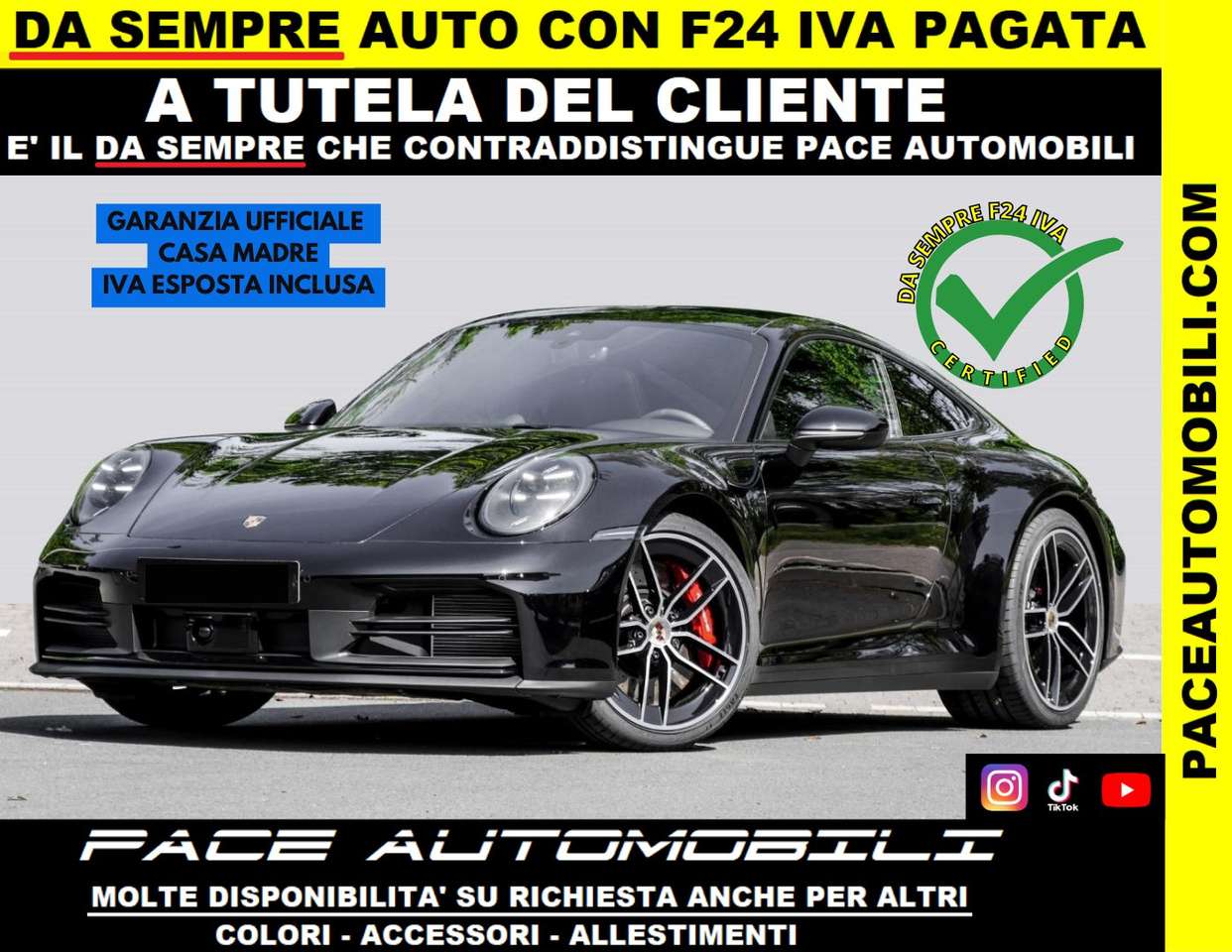 Porsche 992 911 S 480 CV BLACK TETTO PDC SPORT CHRONO BOSE