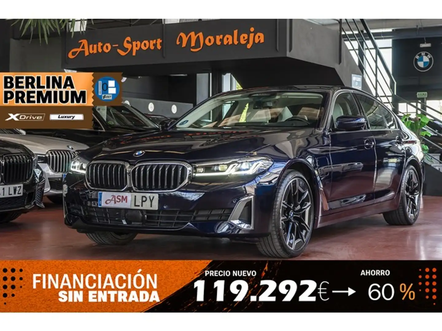 BMW 545 545e xDrive Bleu - 1