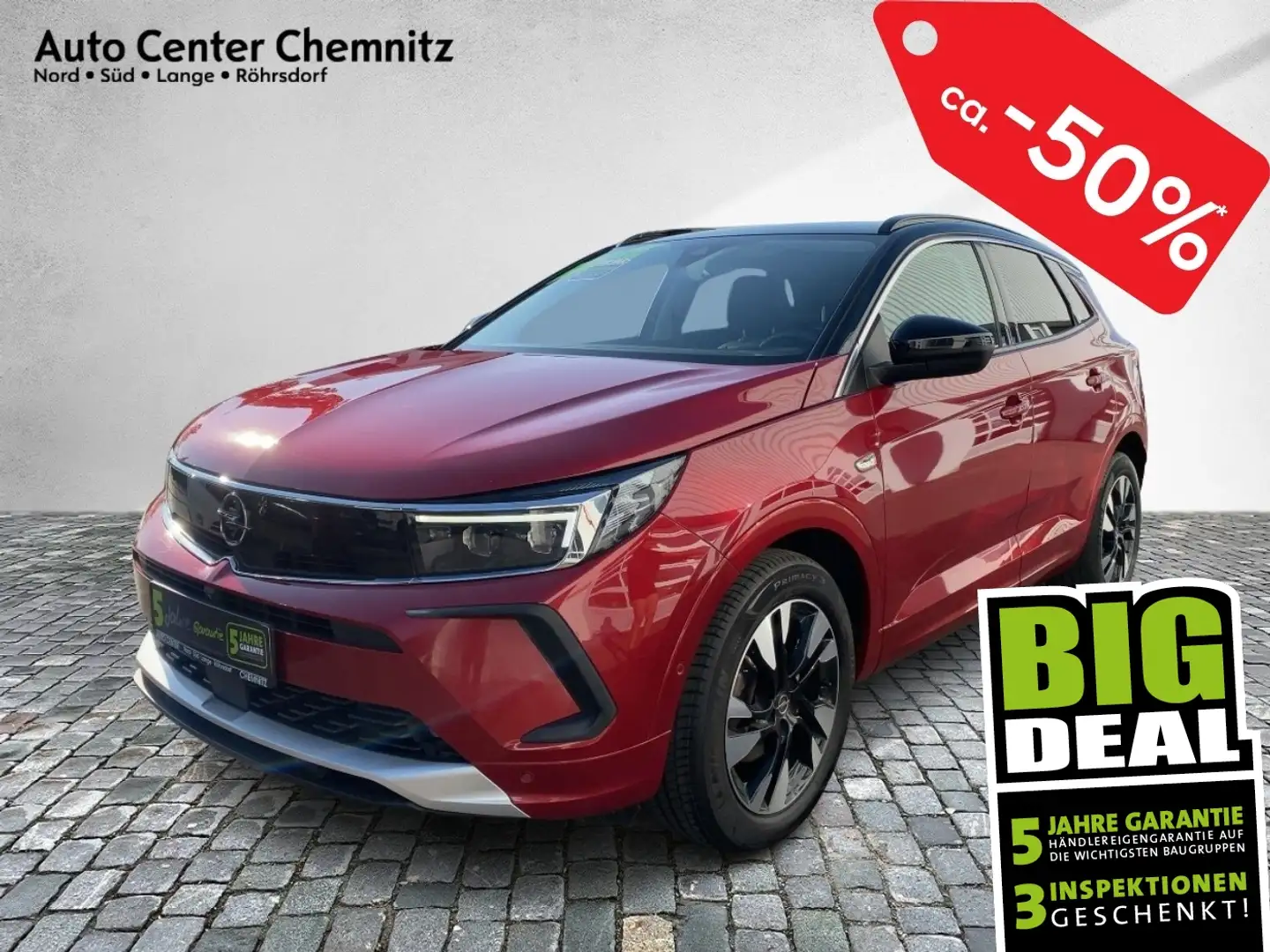 Opel Grandland AT8 Ultimate Matrix/Leder/Navi/Ergo/Kam Rot - 1